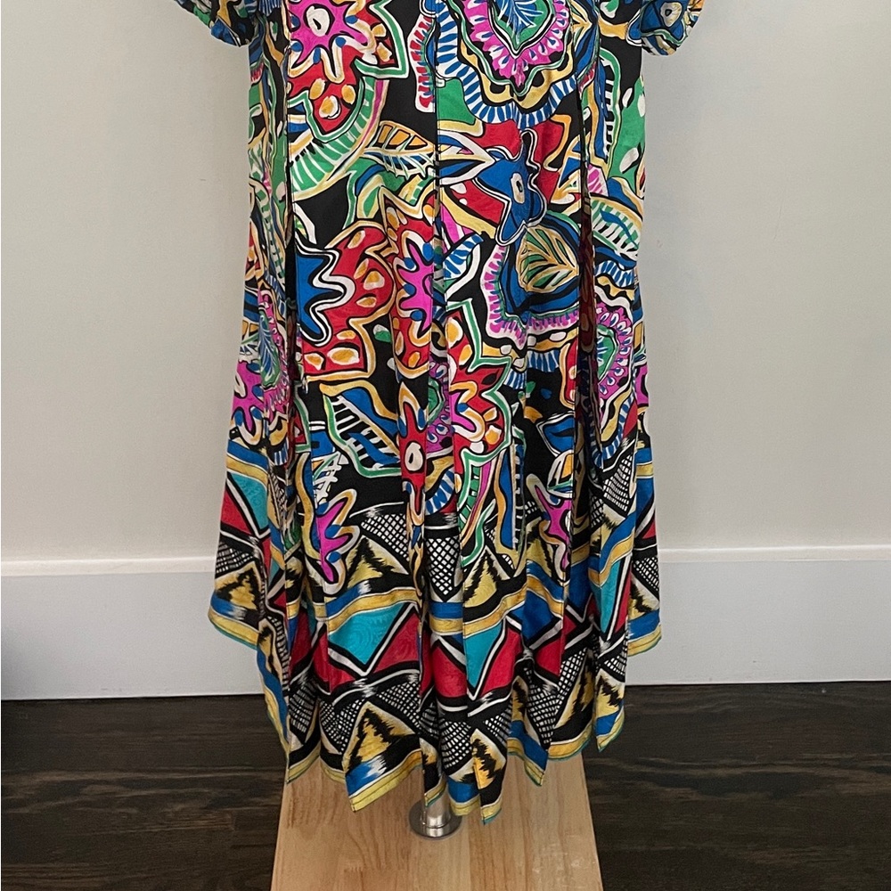 Vintage Floral Silk Diane Freis Dress - Picture 4 of 7